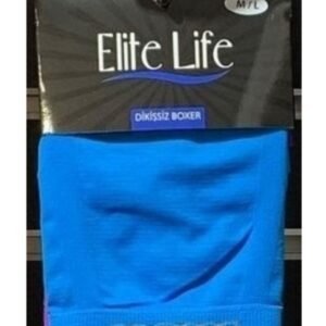 Mavi Dikişsiz Likrali Boxer