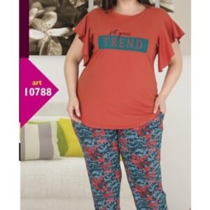 Kadın Pijama Takımı , Volon Kollu