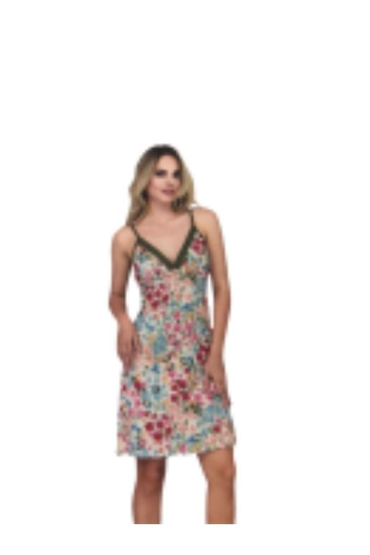 siyah dantelli leoparlı kısa kollu elbise