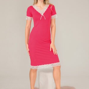 yarım kollu elbise kırmızı