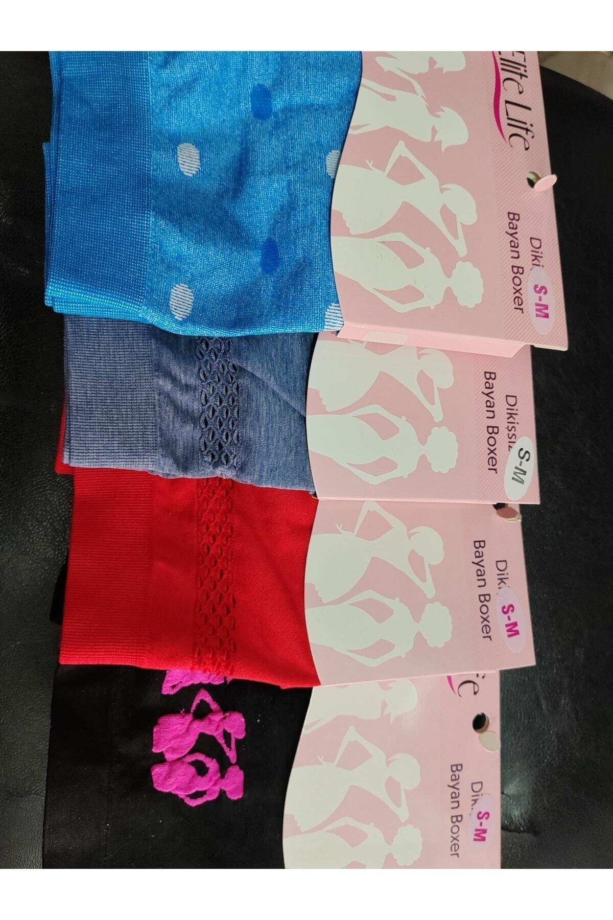 4 adet Kadın boxer renkli