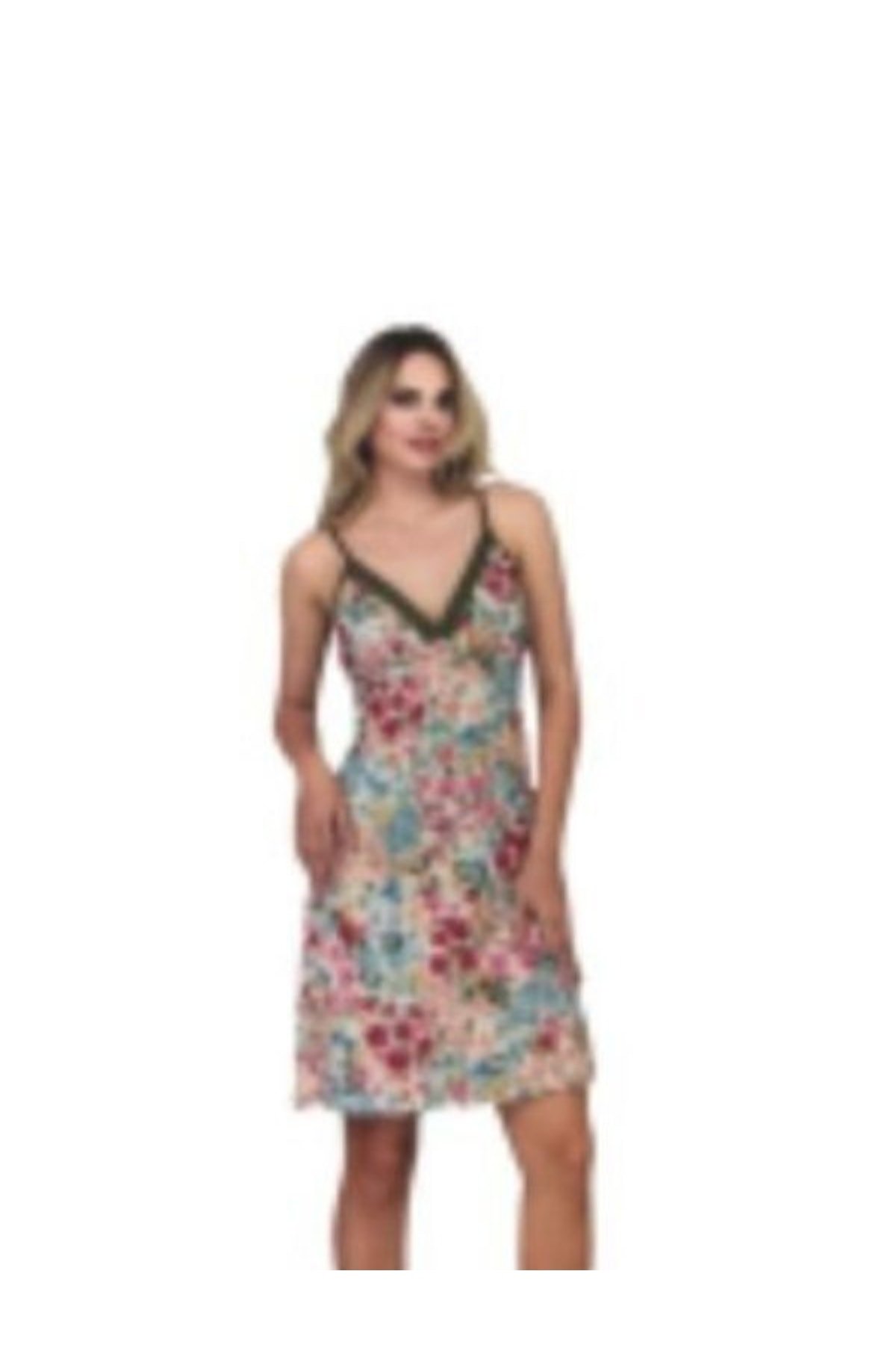 Askılı Çiçekli Elbise