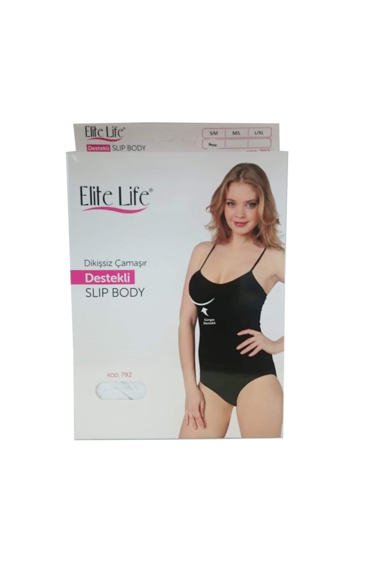 Kadın Slip Body, Ince Askılı, Siyah - Görsel 2